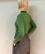 コットンリブニット　ハイネック長袖