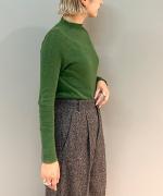 コットンリブニット　ハイネック長袖