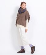 コットンリブニット　ハイネック長袖