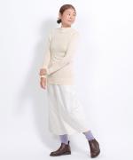 コットンリブニット　ハイネック長袖