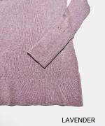 コットンリブニット　ハイネック長袖