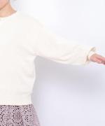 コットンリブニット　カーディガン