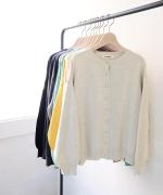 コットンリブニット　カーディガン