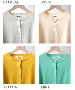 コットンリブニット　カーディガン