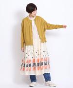 コットンリブニット　カーディガン