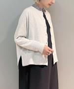 コットンリブニット　カーディガン