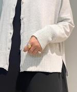 コットンリブニット　カーディガン