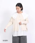 コットンリブニット　カーディガン