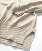 コットンウールニット　ハイネックプルオーバー