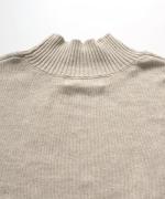 コットンウールニット　ハイネックプルオーバー