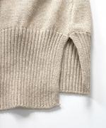 コットンウールニット　ハイネックプルオーバー