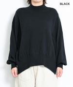 コットンウールニット　ハイネックプルオーバー