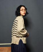 コットンウールニット　ハイネックプルオーバー