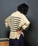 コットンウールニット　ハイネックプルオーバー