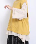 ランダムリブニット　2wayベスト