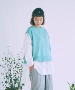 ランダムリブニット　2wayベスト