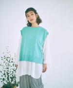 ランダムリブニット　2wayベスト