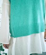 ランダムリブニット　2wayベスト