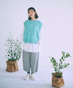 ランダムリブニット　2wayベスト