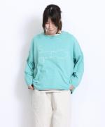 コットンリブニット　ロゴ刺繍プルオーバー