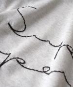 コットンリブニット　ロゴ刺繍プルオーバー