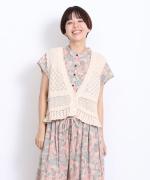 コットンコードニット　2wayベスト