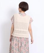 コットンコードニット　2wayベスト