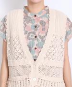 コットンコードニット　2wayベスト