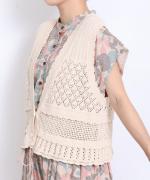 コットンコードニット　2wayベスト