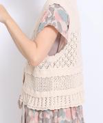 コットンコードニット　2wayベスト