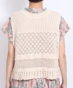 コットンコードニット　2wayベスト