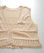 コットンコードニット　2wayベスト