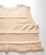 コットンコードニット　2wayベスト