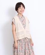 コットンコードニット　2wayベスト