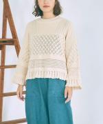 コットンコードニット　2wayカーディガン