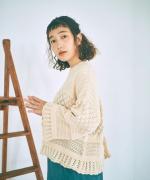 コットンコードニット　2wayカーディガン