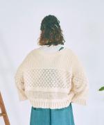 コットンコードニット　2wayカーディガン