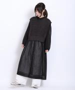 リネンコットンニット　2wayベスト