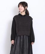 リネンコットンニット　2wayベスト
