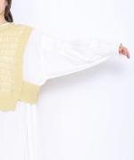 リネンコットンニット　2wayベスト