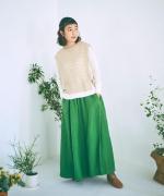 リネンコットンニット　2wayベスト