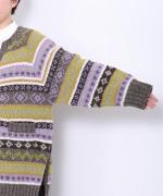 ロービングウール　ロングカーディガン