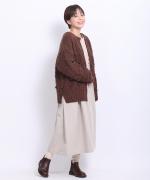 ロービングウール編み地ミックス　2wayカーディガン