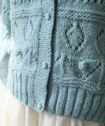 ロービングウール編み地ミックス　2wayカーディガン