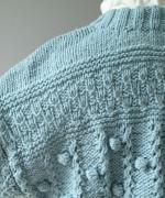 ロービングウール編み地ミックス　2wayカーディガン