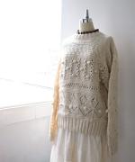 ロービングウール編み地ミックス　2wayカーディガン