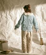 ロービングウール編み地ミックス　2wayカーディガン