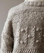 ロービングウール編み地ミックス　2wayカーディガン