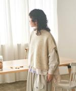 リネンウールアルパカ ベスト