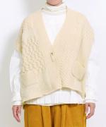 パッチワークフェザーラム ベスト